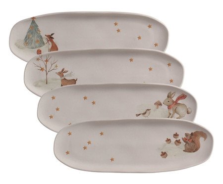 Jogo de Travessas Oval Rasa Orgânico Christmas Card | Westwing