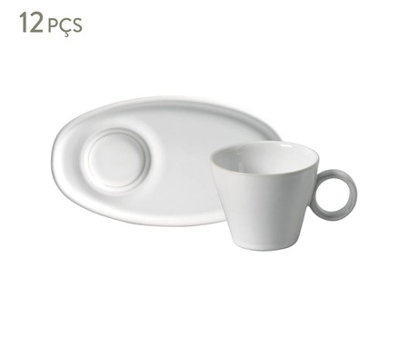 Jogo de Xícaras para Café Neo Oval New White