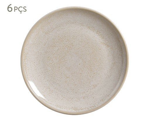 Jogo de Pratos para Sobremesa Coup Stoneware Latte Cru, Branco | WestwingNow