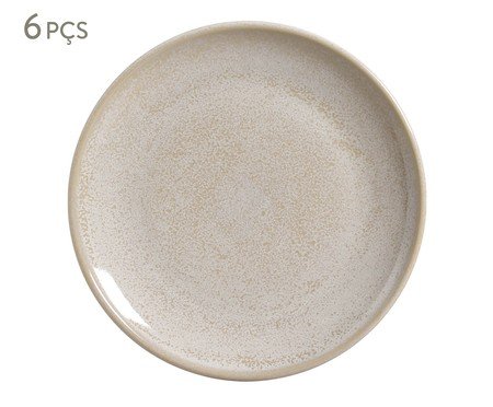 Jogo de Pratos para Sobremesa Coup Stoneware Latte Cru | Westwing