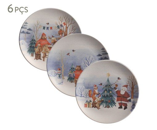 Jogo de Pratos para Sobremesa Magia Glacial, Colorido | WestwingNow