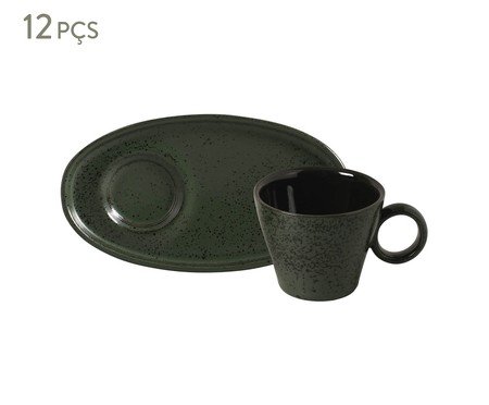 Jogo de Xícaras para Café Neo Oval Greenery | Westwing