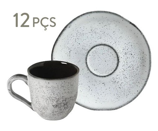 Jogo de Xícaras para Café Orgânico Echo Branco, Branco | WestwingNow