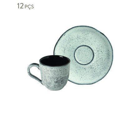 Jogo de Xícaras para Café Orgânico Echo Branco | Westwing