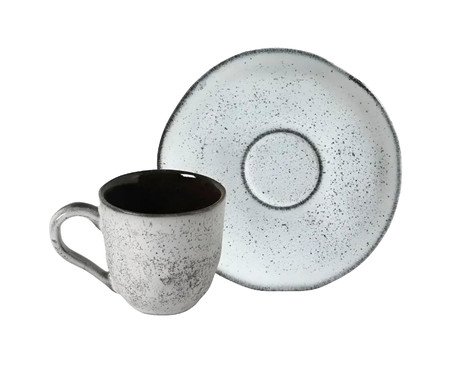 Jogo de Xícaras para Café Orgânico Echo Branco | Westwing