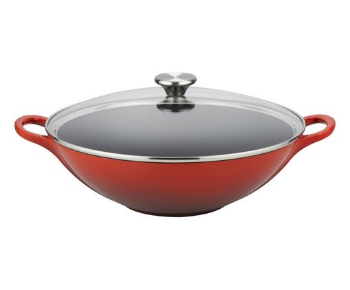 Wok com Tampa Signature Vermelho - 32cm, Vermelho | WestwingNow