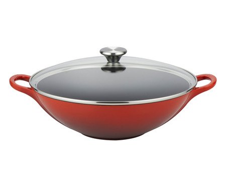 Wok com Tampa Signature Vermelho - 32cm | Westwing