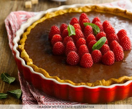 Travessa Canelada Heritage Vermelha - 28cm | Westwing