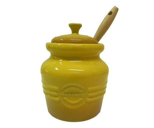Pote para Mostarda Stoneware - 400ml, Amarelo | WestwingNow