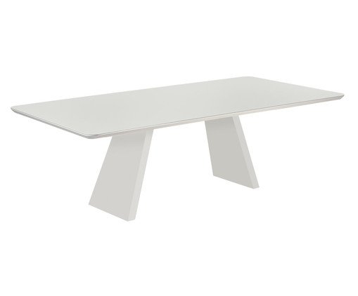 Mesa de Jantar Moritz Off-White Gloss, Off White | WestwingNow