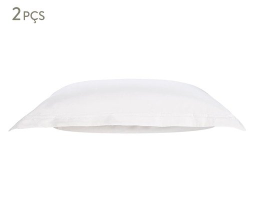 Jogo de Fronhas Acetinadas Galieno Branco 300 Fios, Branco | WestwingNow