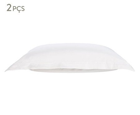 Jogo de Fronhas Acetinadas Galieno Branco 300 Fios | Westwing