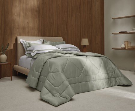 Edredom Grasso Pistacchio Cinza 300 Fios | Westwing