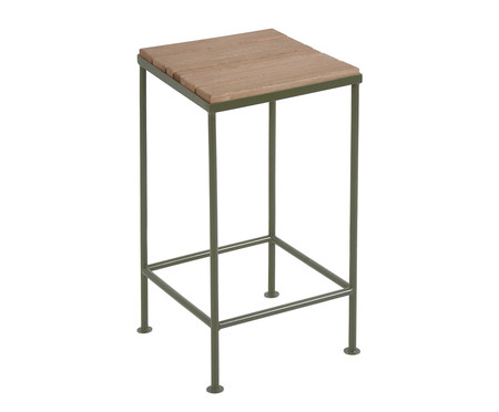 Mesa Lateral Pop Outdoor Verde e Madeira | WestwingNow