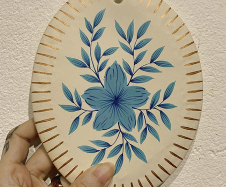 Plaquinha de Parede Floral Azul Médio | WestwingNow