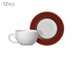 Jogo de Xícaras de Café com Pires Tara Vermelho, Branco | WestwingNow