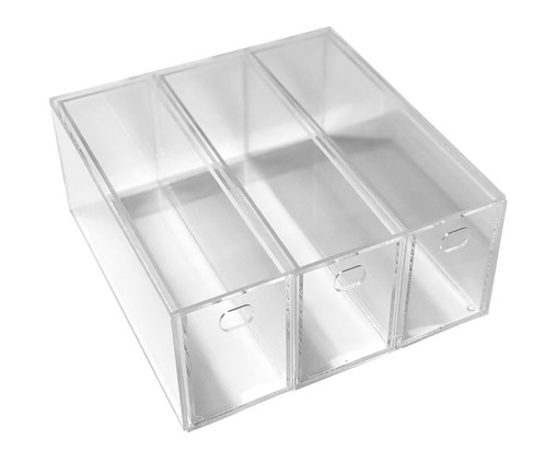 Gaveteiro Organizador Horizontal Aredhel Cristal, Transparente | WestwingNow