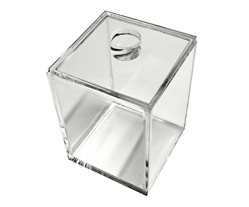 Cubo Liso com Tampa Cristal, Transparente | WestwingNow