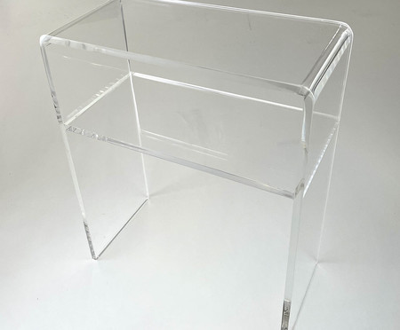 Mesa Lateral com Prateleira Corin Cristal | WestwingNow