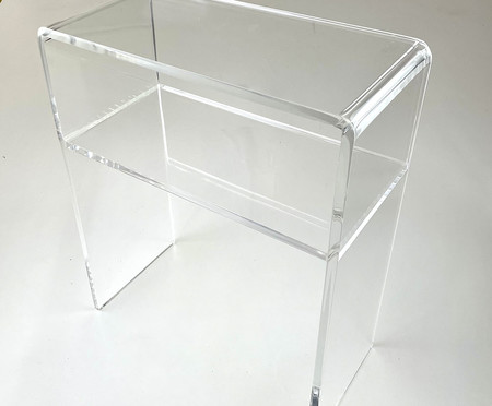 Mesa Lateral com Prateleira Corin Cristal | WestwingNow