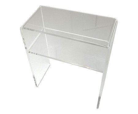 Mesa Lateral com Prateleira Corin Cristal | WestwingNow