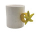 Caneca Starfish Branca e Amarela 200ml, Branco | WestwingNow