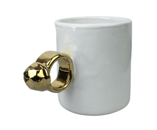 Caneca Yoku Branca com Ouro, Branco | WestwingNow