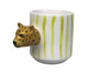 Caneca Fauna Onça Pintada Amarelo e Branco, Branco | WestwingNow