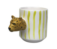 Caneca Fauna Onça Pintada Amarelo e Branco | WestwingNow