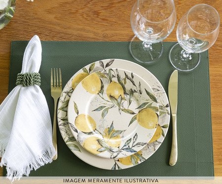 Jogo de Lugares Americano Ravena Modern Olive | Westwing