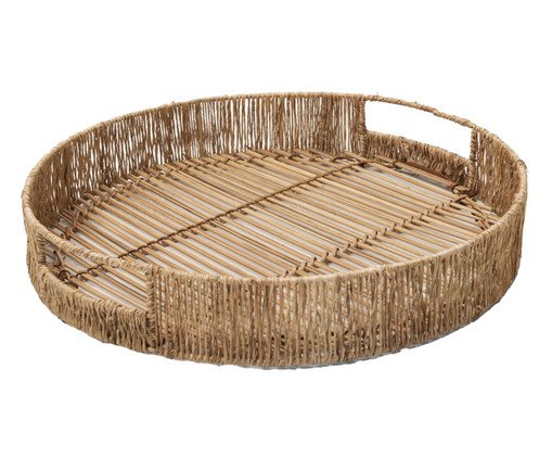 Bandeja Circular Bamboo, Bege | WestwingNow