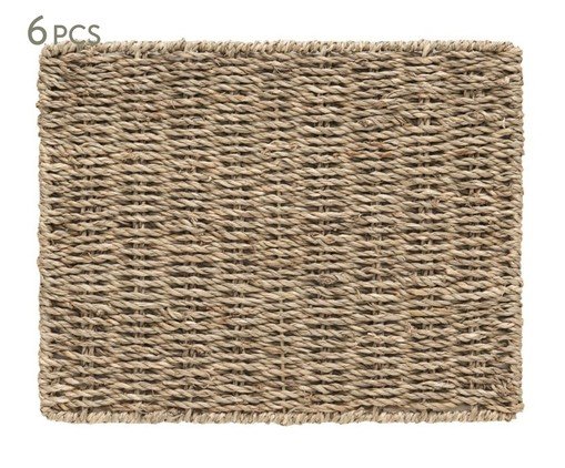 Descanso para Panela Fiber Retangular, Bege | WestwingNow