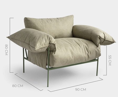 Poltrona Asa Dark Sage Verde | Westwing