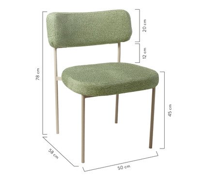 Cadeira Slim Boucle Chá Verde e Taupé | Westwing