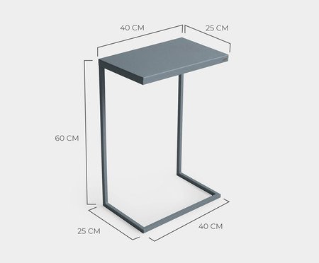 Mesa de Apoio Wire Azul Névoa | Westwing