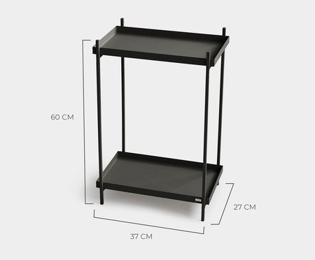 Mesa de Cabeceira Slim Wire Preto | Westwing