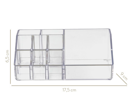 Organizador de Maquiagem Box Transparente - 17,5x6,5 cm | WestwingNow