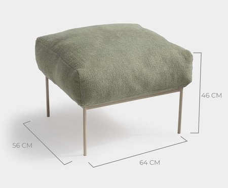 Pufe Asa Loop Chá Verde Taupe | Westwing