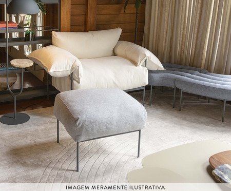 Pufe Asa Loop Chá Verde Taupe | Westwing