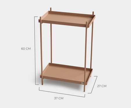 Mesa de Cabeceira Slim Wire Terracota | Westwing