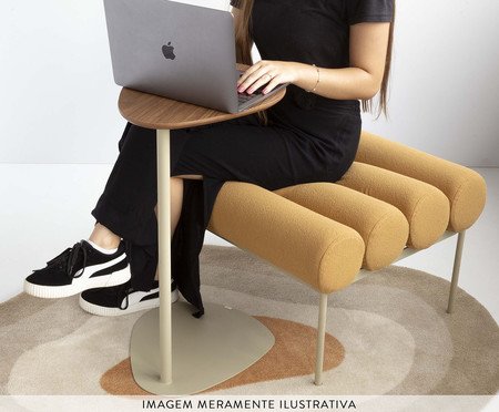 Mesa de Apoio Orgânica Jatobá Taupe | Westwing