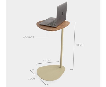 Mesa de Apoio Orgânica Jatobá Taupe | Westwing