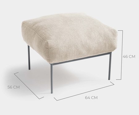 Pufe Asa Loop Aveia Azul Névoa | Westwing