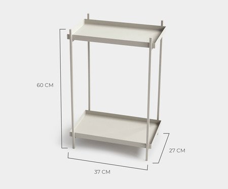 Mesa de Cabeceira Slim Wire Porcelana | Westwing