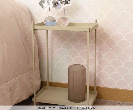 Mesa de Cabeceira Slim Wire Taupe | Westwing