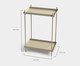 Mesa de Cabeceira Slim Wire Taupe, Cobre | WestwingNow