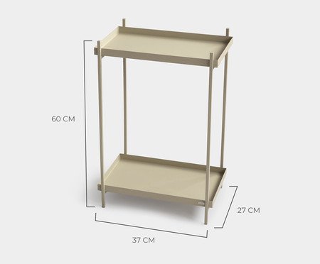 Mesa de Cabeceira Slim Wire Taupe | Westwing