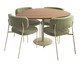Jogo de Mesa de Jantar Orgânica Taupe Slim Boucle Chá Verde, green | WestwingNow