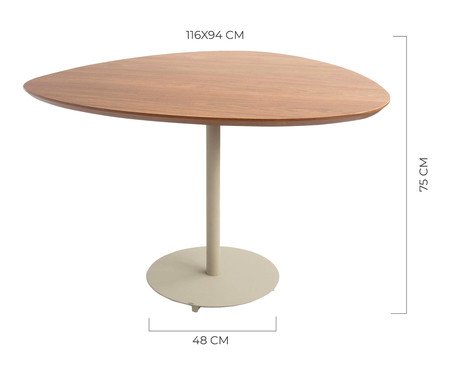 Jogo de Mesa de Jantar Orgânica Taupe Slim Boucle Off White | Westwing