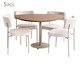 Jogo de Mesa de Jantar Orgânica Taupe Slim Boucle Off White, Cobre | WestwingNow